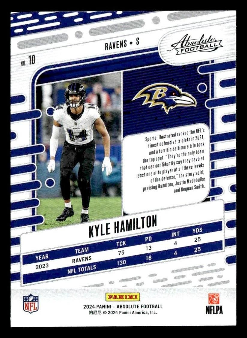 2024 Panini Absolute #10 Kyle Hamilton Retail