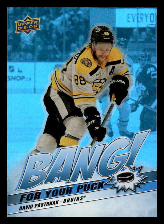2024-25 Upper Deck #BP-9 David Pastrnak Bang! For Your Puck