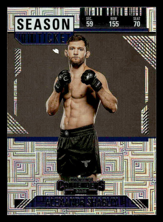 2025 Panini Contenders PFL #28 Alexandr Shabliy Season Ticket Silver