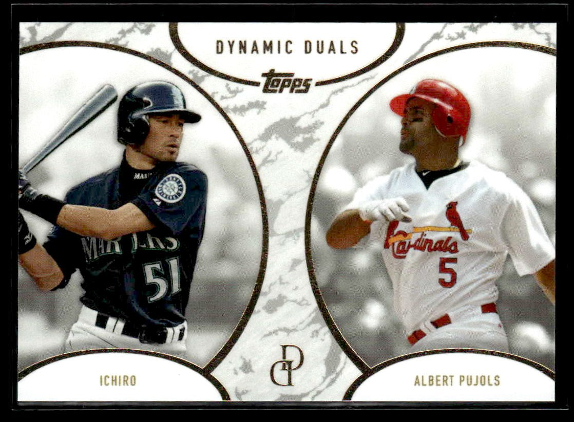 2025 Topps Dynamic Duals #5 Ichiro / Albert Pujols
