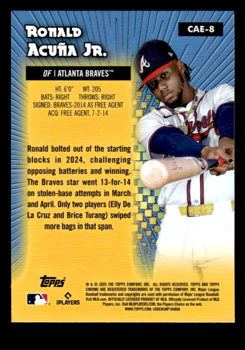 2025 Topps Chrome #CAE-8 Ronald Acuna Jr. Chrome All-Etch