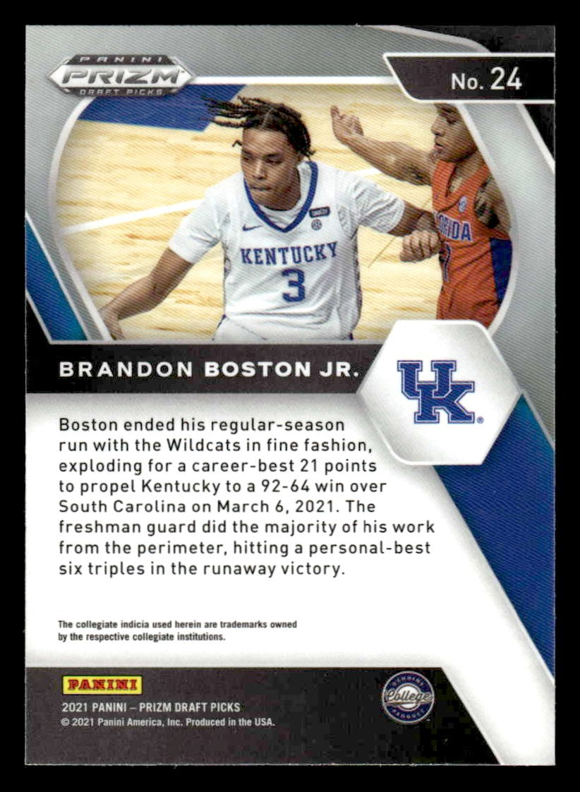 2021 Panini Prizm Draft Picks #24 Brandon Boston Jr.