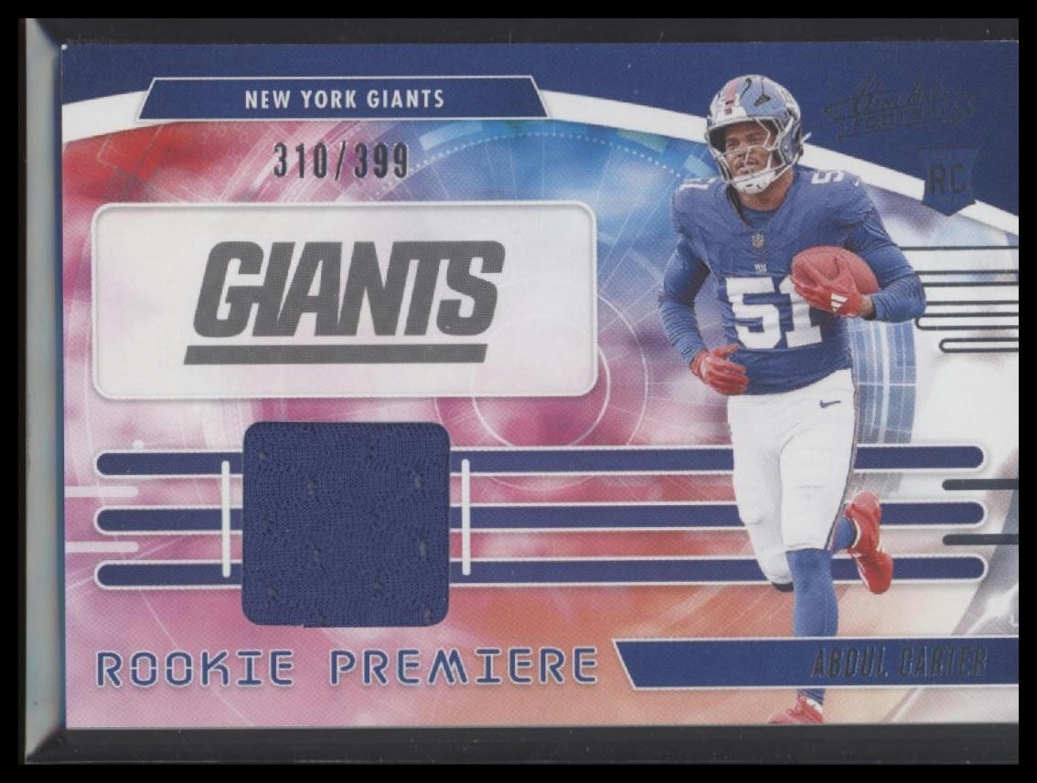 2025 Panini Absolute #RPM-ACR Abdul Carter Rookie Premier Materials #/399