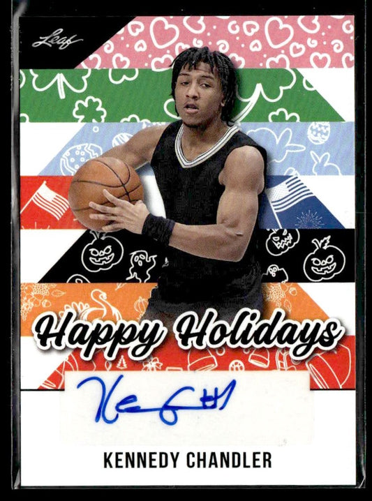2025 Leaf Holiday #BA-KC2 Kennedy Chandler Happy Holidays