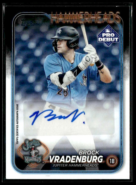 2024 Topps Pro Debut #PD-103 Brock Vradenburg Autographs