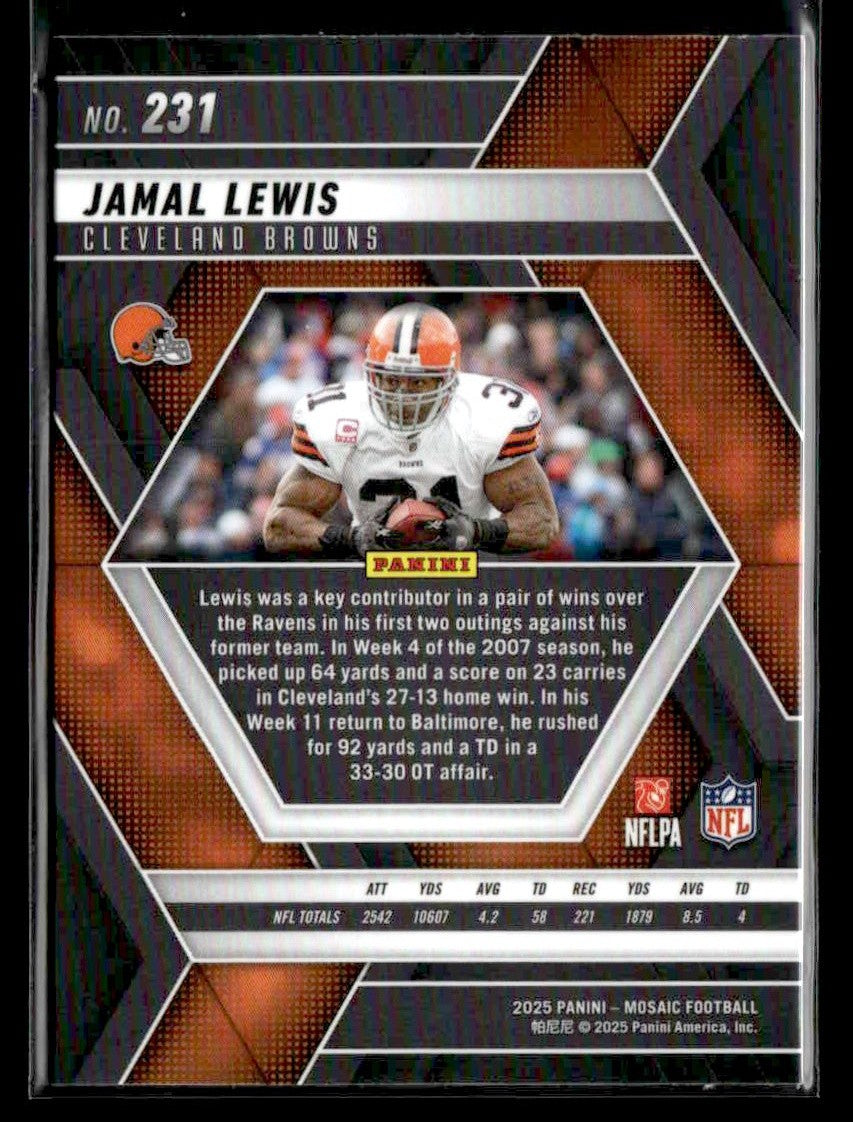 2025 Panini Mosaic #231 Jamal Lewis