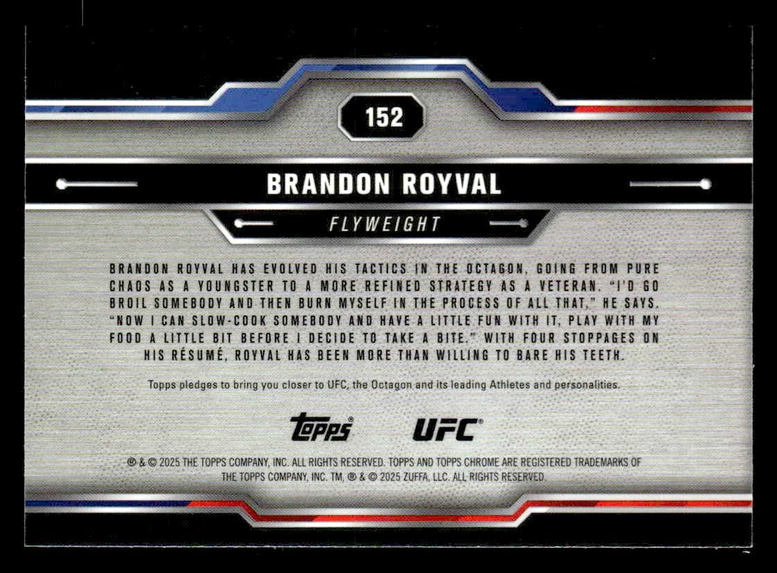 2025 Topps Chrome UFC #152 Brandon Royval X-Fractor