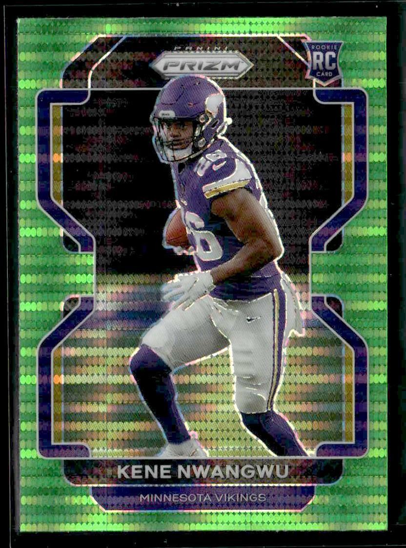2021 Panini Prizm #364 Kene Nwangwu Neon Green Pulsar