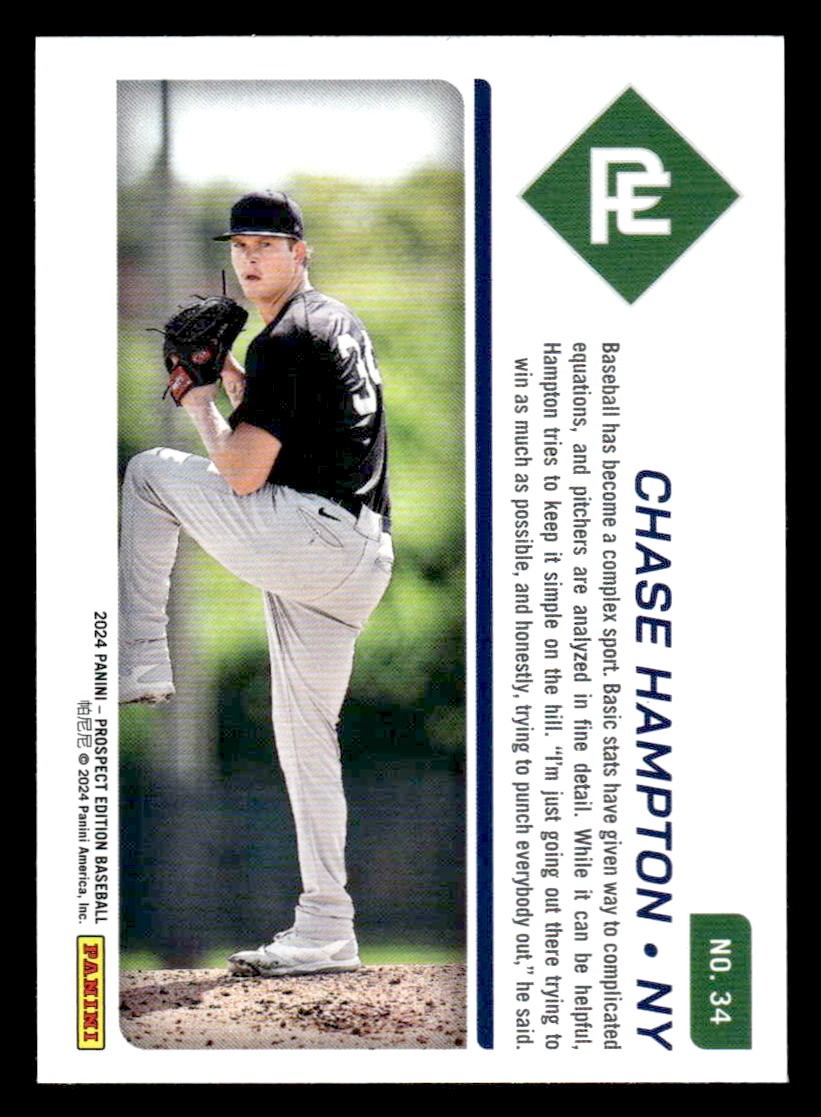 2024 Panini Prospect Edition #34 Chase Hampton