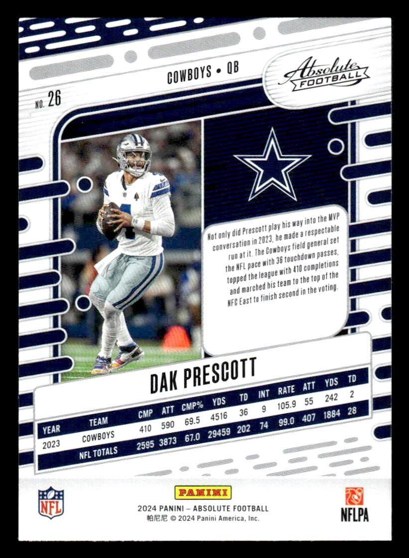 2024 Panini Absolute #26 Dak Prescott Retail
