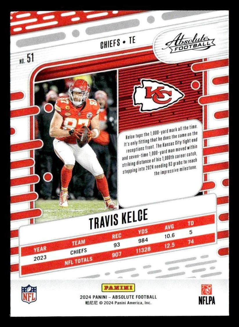 2024 Panini Absolute #51 Travis Kelce Retail