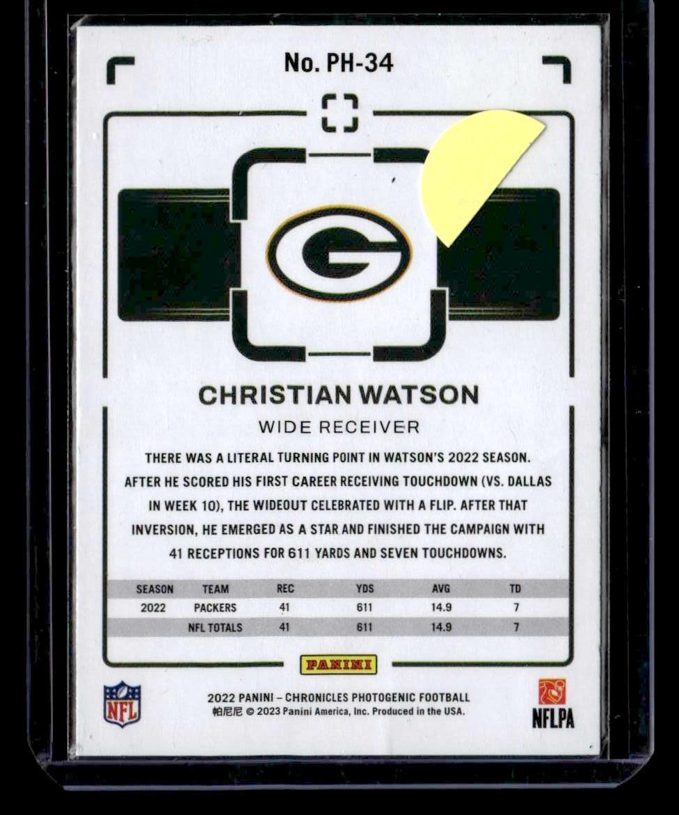 2022 Panini Chronicles #PH-34 Christian Watson Photogenic