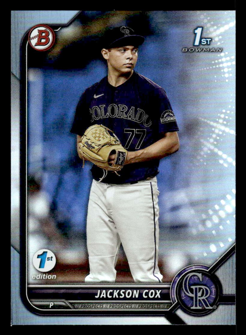 2022 Bowman Draft 1st Edition #BD-174 Jackson Cox Sky Blue