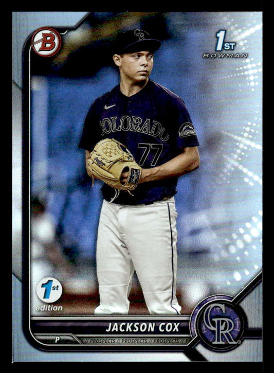 2022 Bowman Draft 1st Edition #BD-174 Jackson Cox Sky Blue
