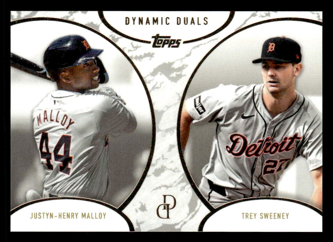 2025 Topps Dynamic Duals #27 Justyn-Henry Malloy / Trey Sweeney