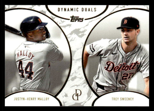 2025 Topps Dynamic Duals #27 Justyn-Henry Malloy / Trey Sweeney