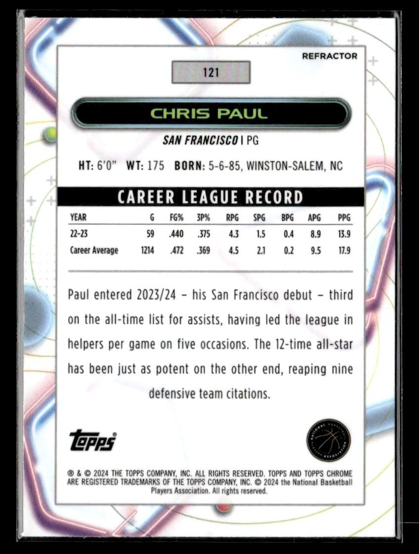 2023-24 Topps Chrome Cosmic #121 Chris Paul Refractors