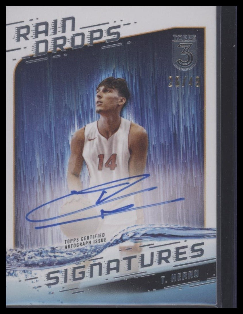 2023-24 Topps 3 #RS-TH Tyler Herro Raindrops Signatures #26/49