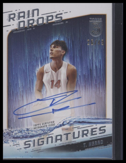 2023-24 Topps 3 #RS-TH Tyler Herro Raindrops Signatures #26/49