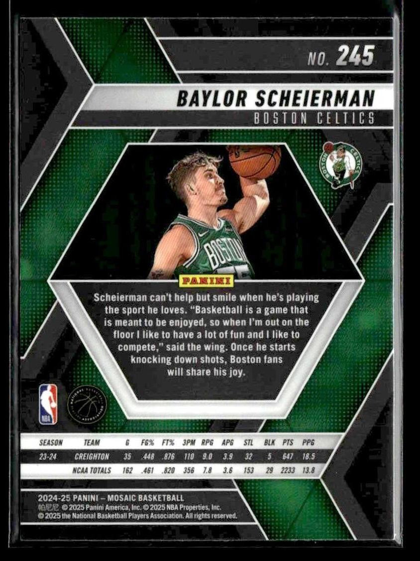 2024-25 Panini Mosaic #245 Baylor Scheierman