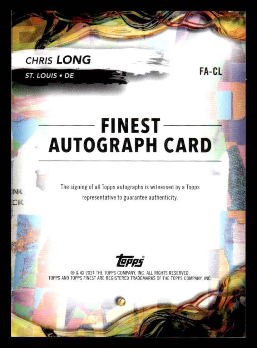 2024 Finest #FA-CL Chris Long Finest Autographs
