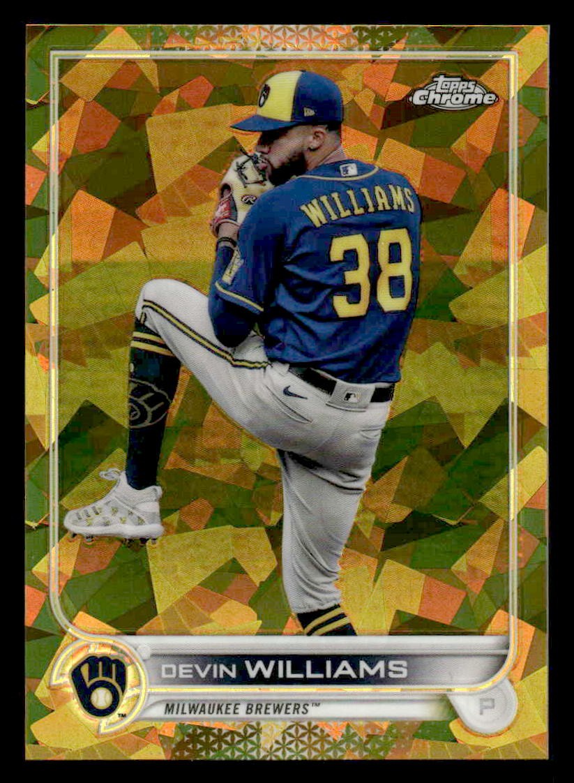 2022 Topps Chrome Sapphire Edition #26 Devin Williams Gold #/50