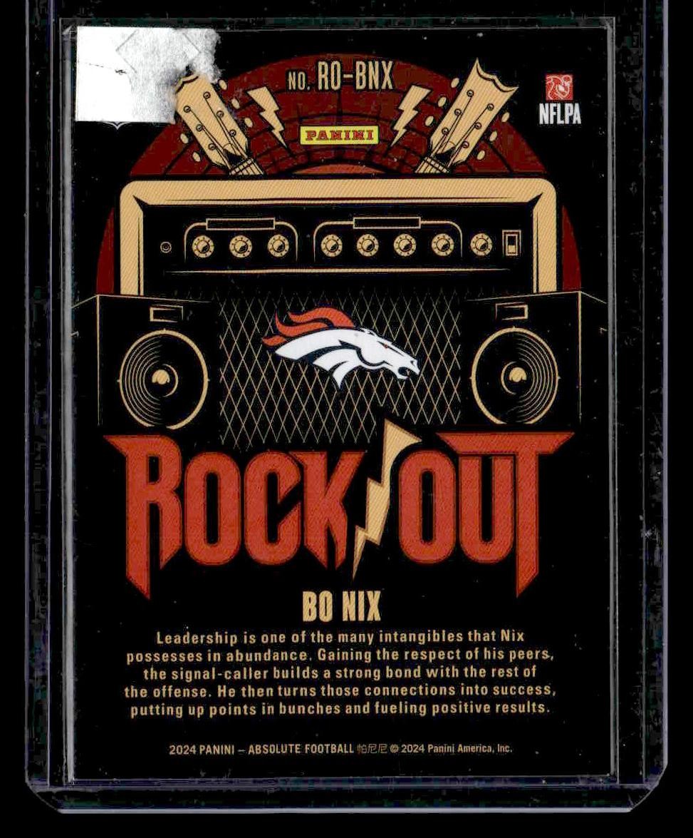 2024 Panini Absolute #RO-BNX Bo Nix Rock Out