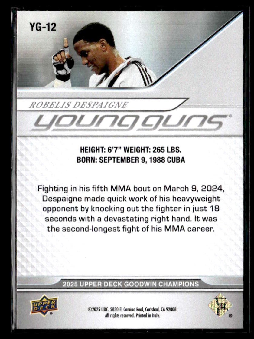 2025 Upper Deck Goodwin Champions #YG-12 Robelis Despaigne Young Guns