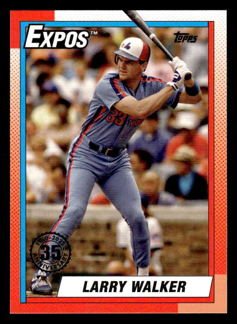 2025 Topps #T90-35 Larry Walker 1990 Topps Baseball 35th Anniversary