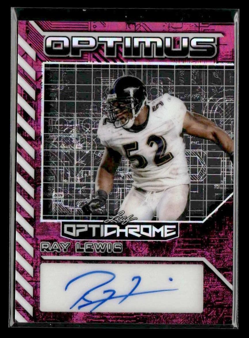 2025 Leaf Optichrome #OA-RL1 Ray Lewis Optimus Autographs #5/8