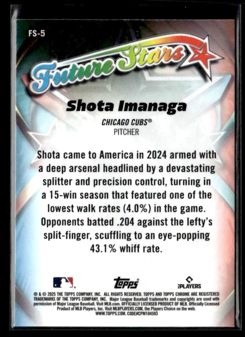 2025 Topps Chrome #FS-5 Shota Imanaga Future Stars