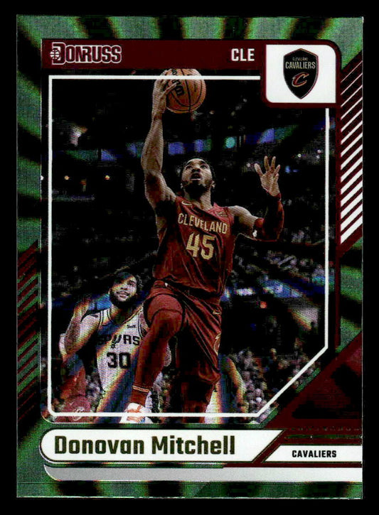 2024-25 Donruss #110 Donovan Mitchell Holo Green Laser