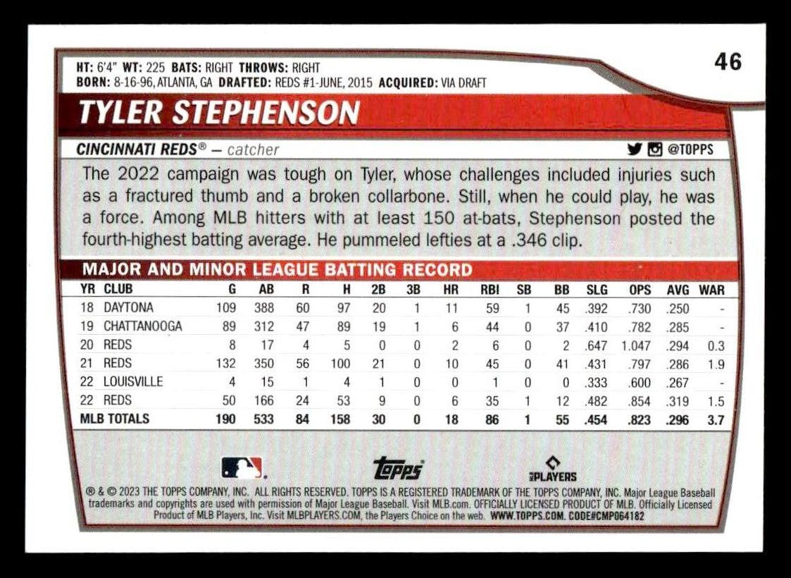 2023 Topps Big League #46 Tyler Stephenson