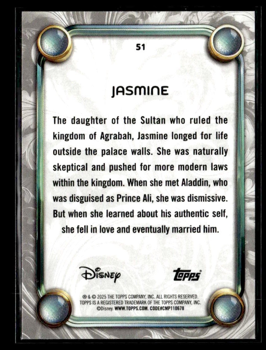 2025 Topps Disney Wonder #51 Jasmine