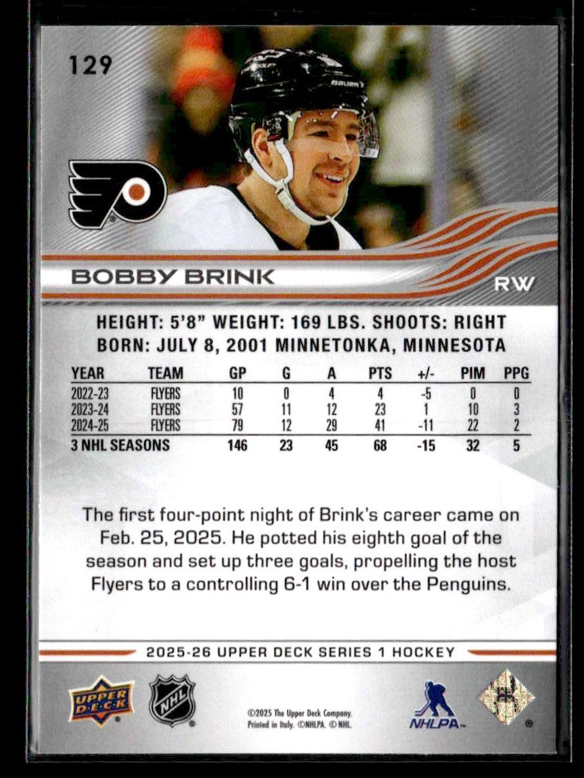 2025-26 Upper Deck #129 Bobby Brink