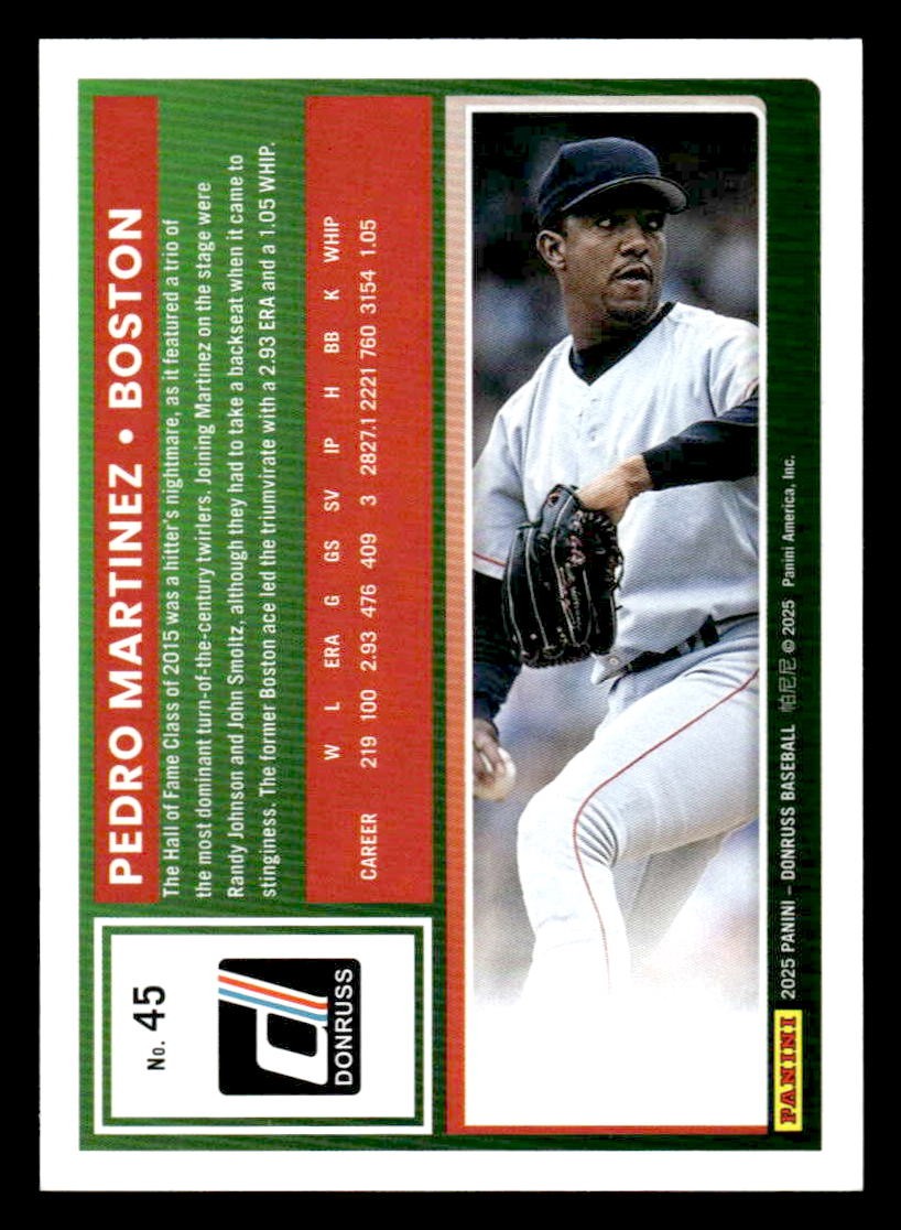 2025 Donruss #45 Pedro Martinez Green - #194/199