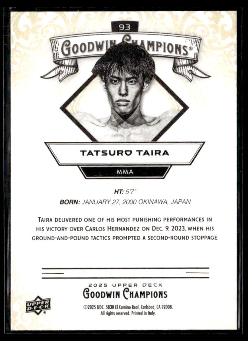 2025 Upper Deck Goodwin Champions #93 Tatsuro Taira