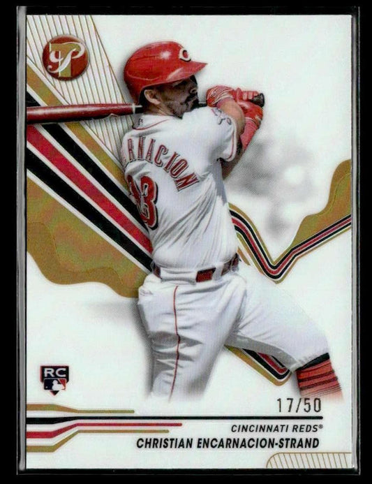 2024 Topps Pristine #63 Christian Encarnacion-Strand Gold Refractors #/50
