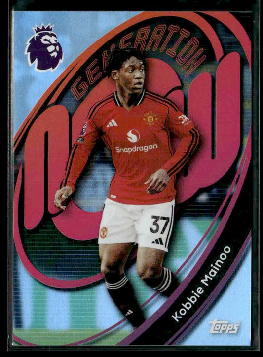 2025-26 Topps Premier League #214 Kobbie Mainoo Rainbow Foil
