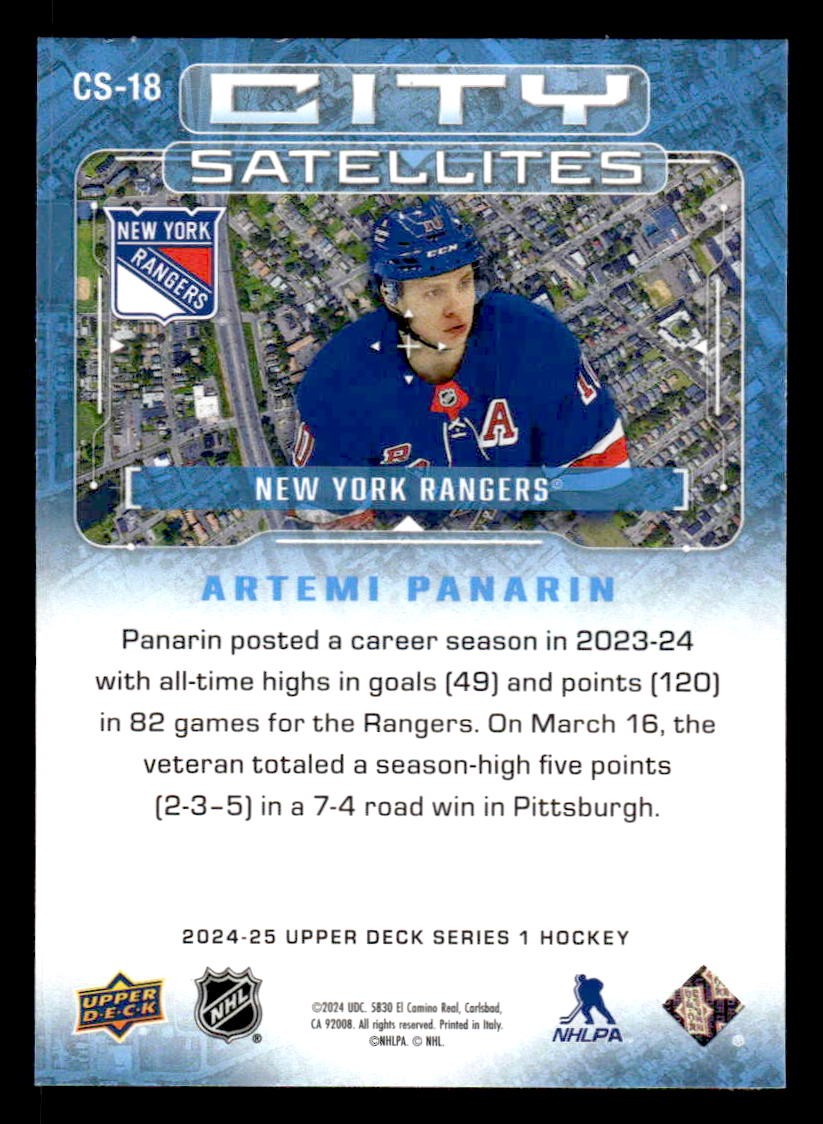 2024-25 Upper Deck #CS-18 Artemi Panarin City Satellites