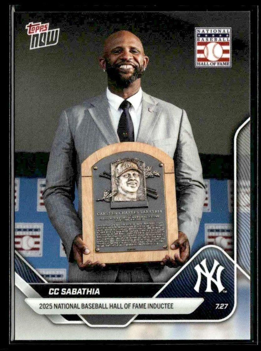 2025 Topps Now #473 CC Sabathia 2025 Hall of Fame Inductee