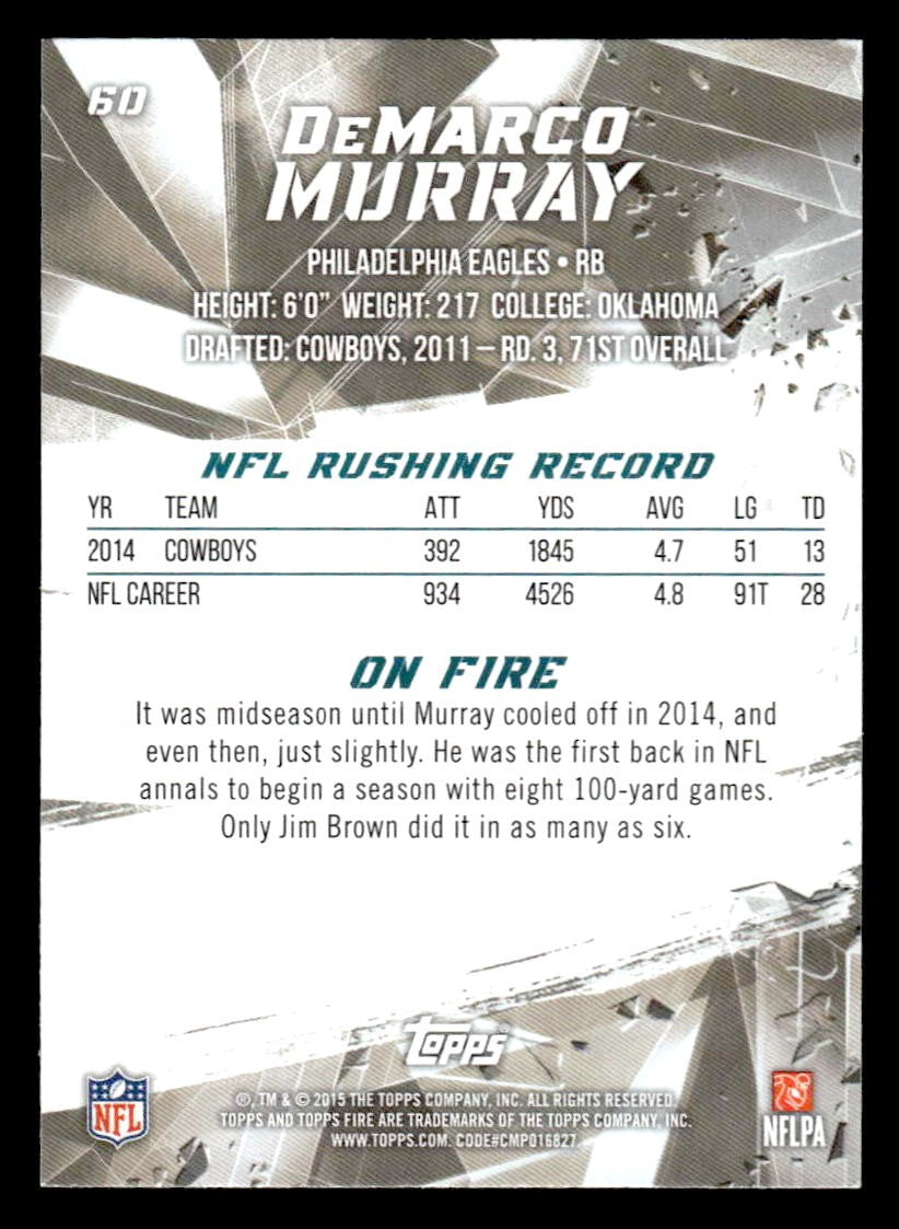 2015 Topps Fire #60 DeMarco Murray