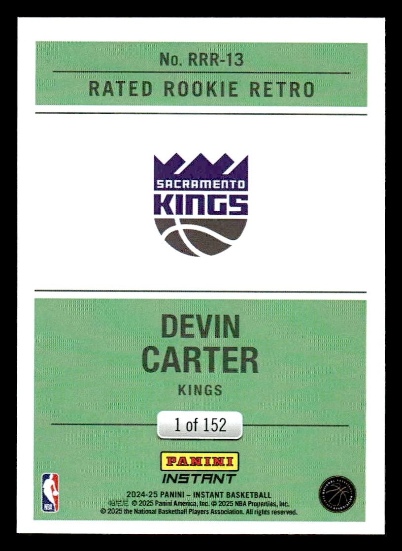 2024-25 Panini Instant #RRR-13 Devin Carter Rated Rookie Retro #/152