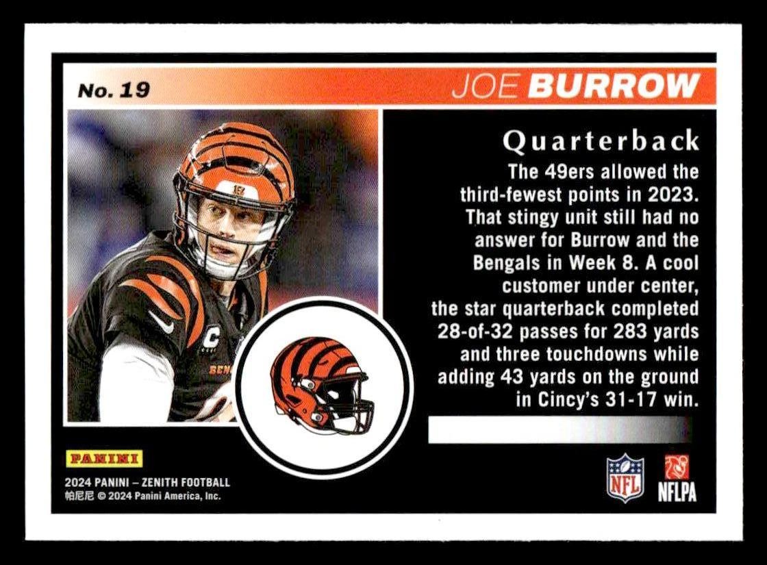 2024 Panini Zenith #19 Joe Burrow Retail