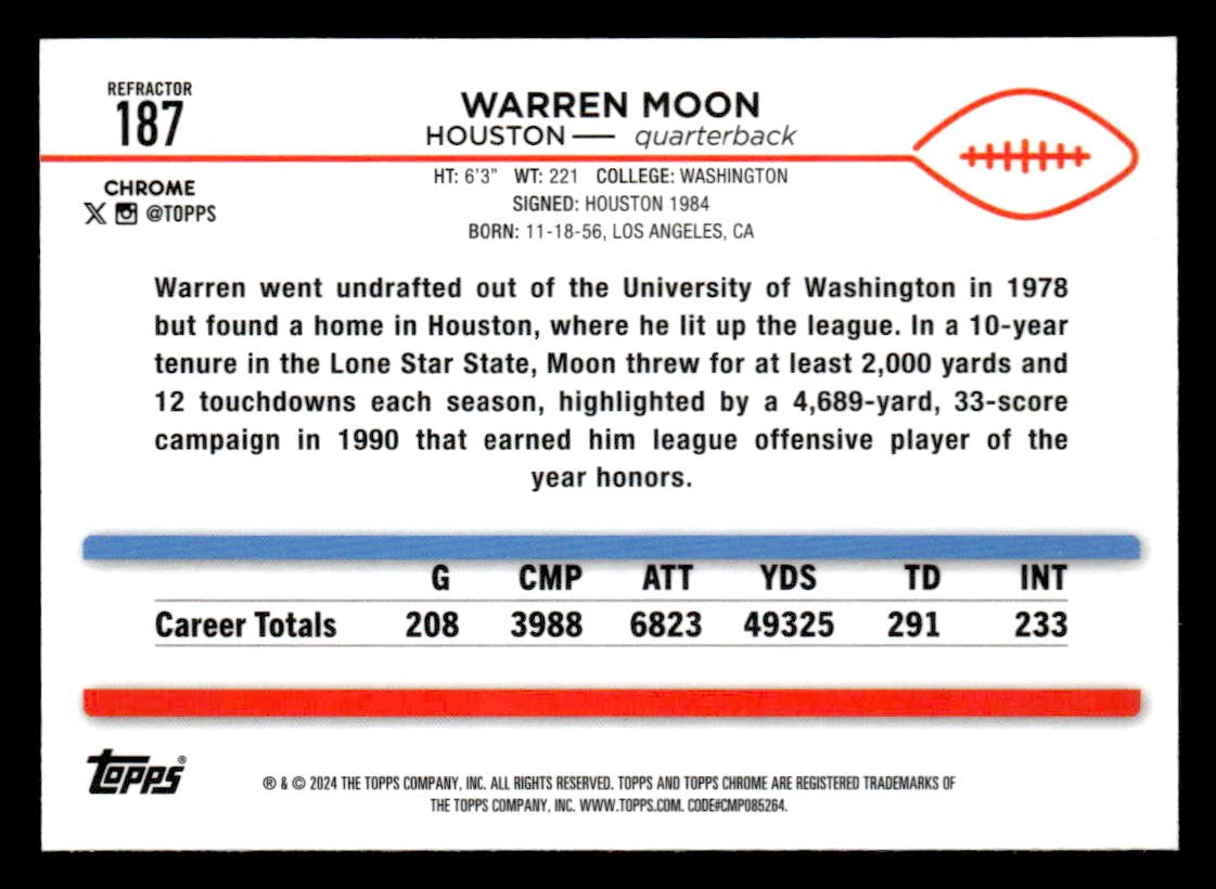 2024 Topps Chrome #187 Warren Moon