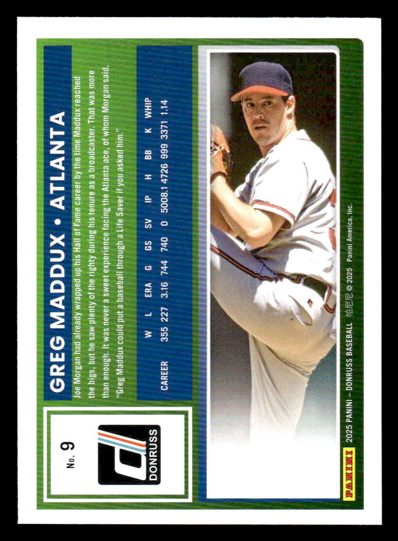 2025 Donruss #9 Greg Maddux