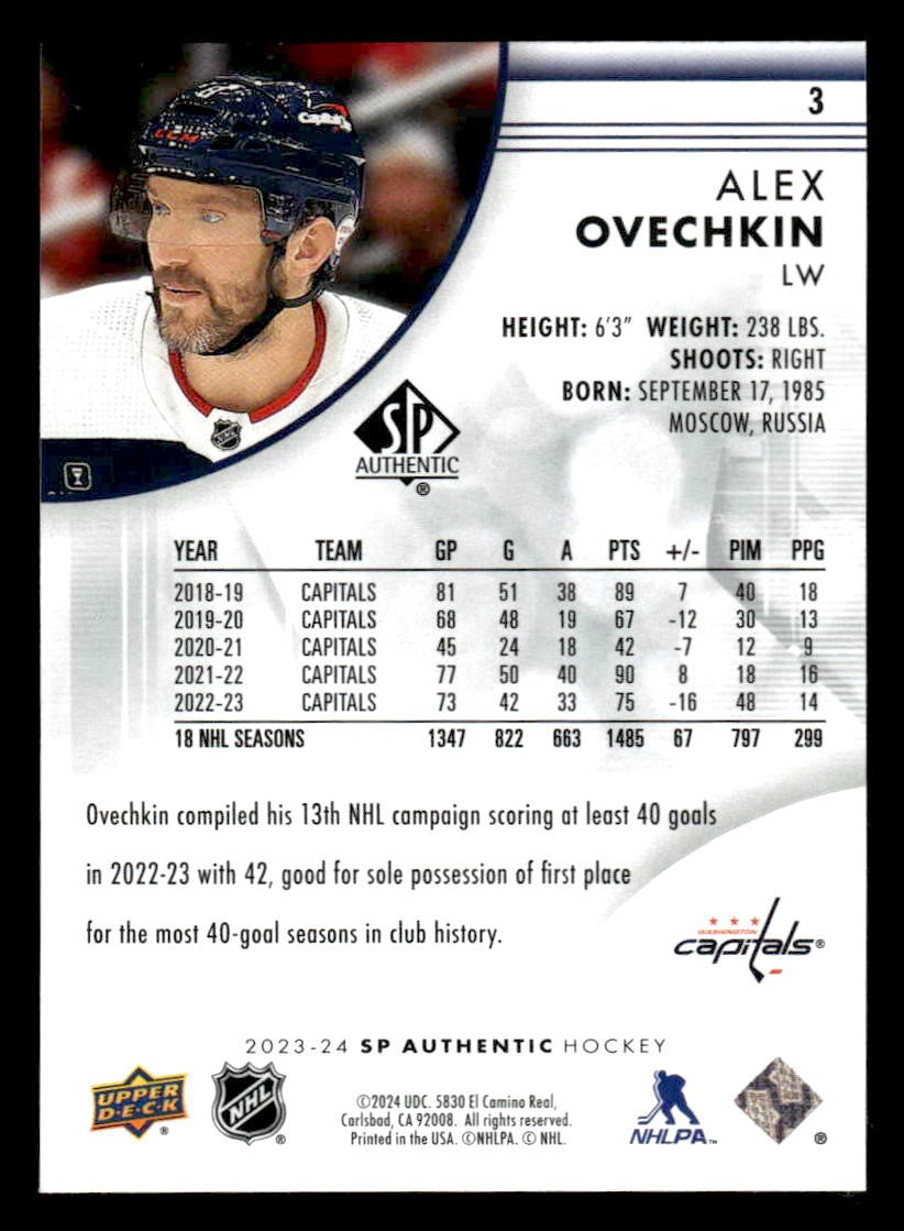 2023-24 SP #3 Alex Ovechkin