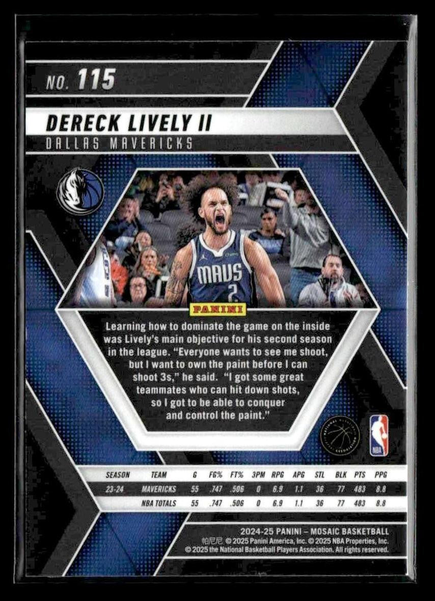 2024-25 Panini Mosaic #115 Dereck Lively II