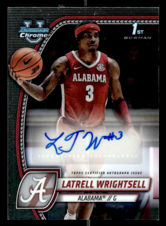 2024-25 Bowman University Chrome #51 Latrell Wrightsell Jr. Prospects Autographs