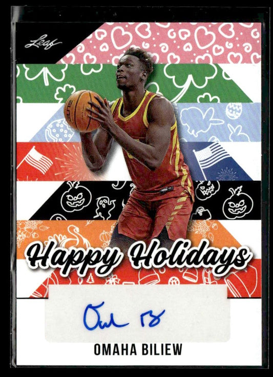 2025 Leaf Holiday #BA-OB1 Omaha Biliew Happy Holidays